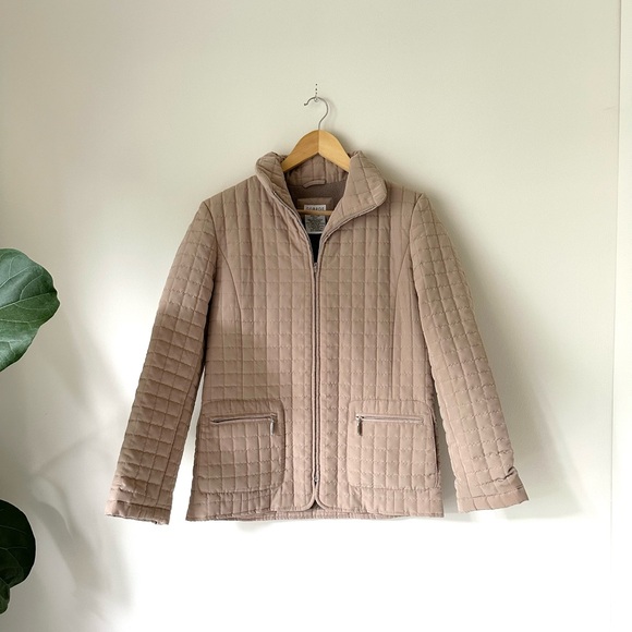 VTG 90s George Quilted Puffer Brown Jacket Coat Normcore Scandi Girl Cabincore - Picture 1 of 10